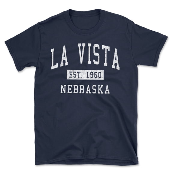 La Vista Nebraska Classic Established Men's Cotton T-Shirt