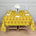 thumbnail image 3 of Yellow Sunflower Flower Pattern Square Tablecloth,Waterproof Square Table Cover,Wipeable Spillproof Washable Table Cover for Home Kitchen Party Decor 52"x52"(132x132cm), 3 of 6