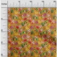 thumbnail image 2 of oneOone Silk Tabby Orange Fabric Tropical Sewing Material Print Fabric By The Yard 42 Inch Wide, 2 of 5