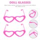 thumbnail image 4 of KAKOWELY 20 gafas decorativas con forma de corazón para muñecas, gafas de sol para vestir (rosa), 4 of 5