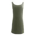 thumbnail image 3 of Henpk Summer Dresses for Women Striped T Shirt Dress Casual Midi Dress Short Sleeve Sundress with Pockets Fashion Slim Stripe Sexy Hip Wrap Waistcoat Sleeveless Casual Dress Green XL, 3 of 6