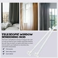 thumbnail image 5 of 2 Pcs Tension Curtain Rod Outfit Hangers Magnet Curtain Rod Double Curtain Rod Curtain Tension Rods Screen Rod Curtain Rod Adjustable White Plastic, 5 of 6