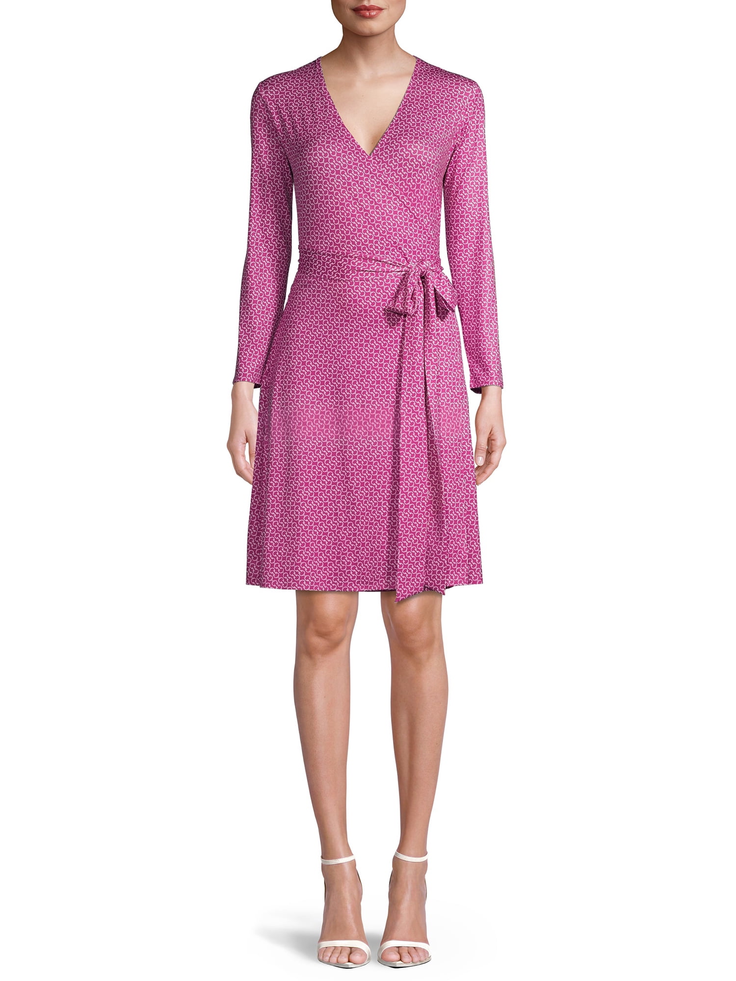 women's long sleeve wrap dress