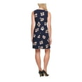 thumbnail image 2 of TOMMY HILFIGER Womens Navy Floral Sleeveless Round Neck Above The Knee A-Line Dress 2, 2 of 4