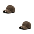 thumbnail image 1 of Minnieouse Gorra de béisbol de calentamiento de invierno Sombrero de moda de algodón con protector de oídos Sombreros deportivos de Café 2Conjunto, 1 of 6