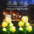thumbnail image 4 of Solar Flowers Garden Lights Outdoor Waterproof [Updated] 2 Packs 10 Yellow Roses Solar Decorative Stake Lights for Patio Pathway Yard Lawn Decor, 4 of 16