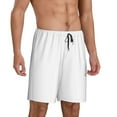 thumbnail image 2 of Wukai White Men’s Short Pajama Pants With Pockets Soft Sleep Pj Shorts for Men-3X-Large, 2 of 6