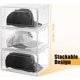 thumbnail image 4 of Caja organizadora de sombreros, apilable, transparente, para gorras de béisbol con puerta magnética, para guardar gorras, almacenamiento transparente para sombreros con puerta magnética, 4 of 4