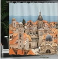 thumbnail image 3 of Ambesonne European Shower Curtain, Old City of Dubrovnik, 69"Wx70"L, Multicolor, 3 of 4