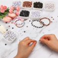 thumbnail image 2 of JANYUN 1900Pcs 7 Colors Round Letter Beads 4×7mm Acrylic Alphabet Beads for Creative Bracelet Necklace and Jewelry Making Includes 1 Roll of Elastic String, 2 of 7