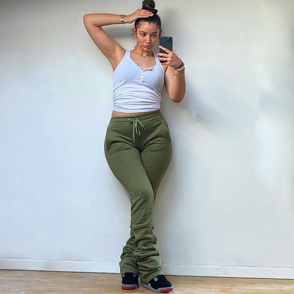 Ruched Workout Jogging Leggings Pants 