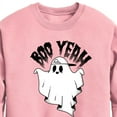 thumbnail image 2 of Instant Message - Scary Cool Ghost Boo Yeah - Toddler & Youth Crewneck Fleece Sweatshirt, 2 of 5