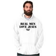 thumbnail image 4 of Real Men Love Jesus Christian Hoodie Hooded Sweatshirt Men Brisco Brands S, 4 of 6