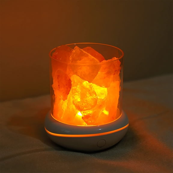 Kitchen Gadgets Diffuser Salt Light, Salt Crystal Lamp 7 Colors Lighting for Home Bedroom