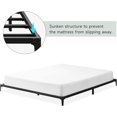 thumbnail image 2 of 6-pulgada low profile tamaño completo size metal platform bedframe con heavy duty steel slats, fácil montaje, no box spring required, y noise-free in negra, 2 of 6