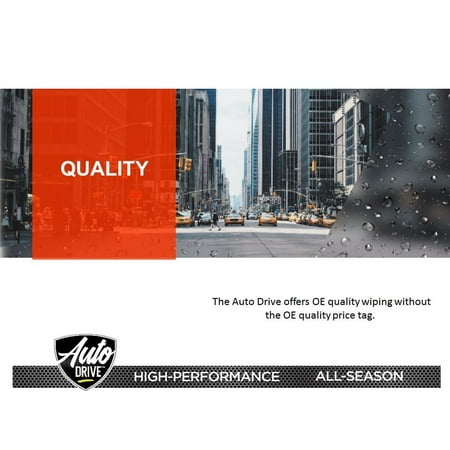 Auto Drive High-Performance Wiper Blade, 20" Universal Fit Most Cars