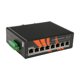 thumbnail image 1 of Conmutadores Ethernet industriales, carril DIN no administrado de 8 puertos, menos de 40 a 75 grados centígrados, interruptor de red de entrada de 12 a 58V CC, 1 of 8