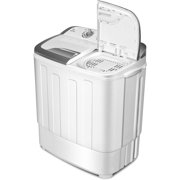 Portable Washing Machine, 13lbs Capacity Twin Tub Mini Washer and Dryer Combo for Apartments, Dorms, RVs, Grey and White