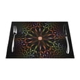 thumbnail image 1 of YFYANG Washable Heat-Resistant Placemats, 70% PVC/30% Polyester, Fractal Art Pattern Kitchen Table Mat, 12" x 18" 1 Piece, 1 of 6