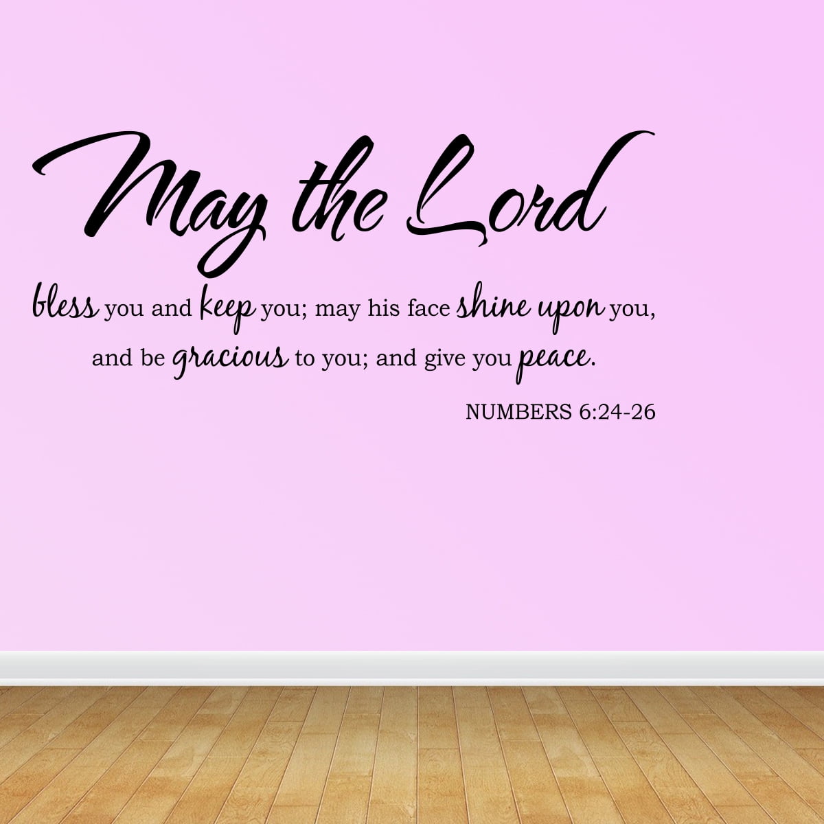 Wall Decal Quote May The Lord Bless You And Keep You Scripture Bible Verse R49 Walmart Com Walmart Com