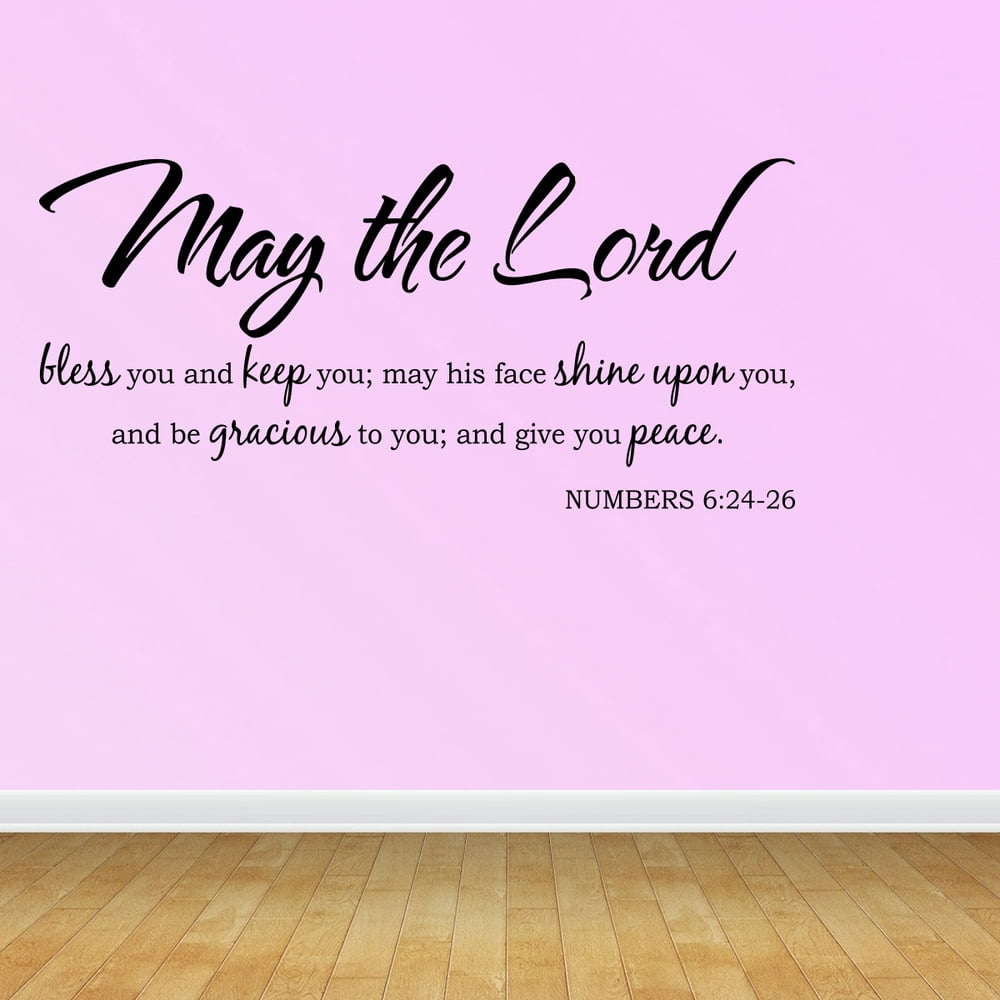 Wall Decal Quote May The Lord Bless You And Keep You Scripture Bible