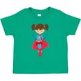 thumbnail image 3 of Inktastic Superhero Girl, Cute Girl, Brown Hair, Red Cape Girls Toddler T-Shirt, 3 of 5