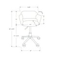thumbnail image 3 of Monarch Specialties Office Chair, Swivel, Ergonomic, Armrests, Work, White Leather Look, 3 of 8