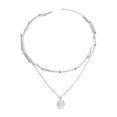 thumbnail image 1 of SIfdSeng Elegant Layered Pendant Necklace Minimalist Floral Jewelry for Delicate Chain Statement Piece, 1 of 5