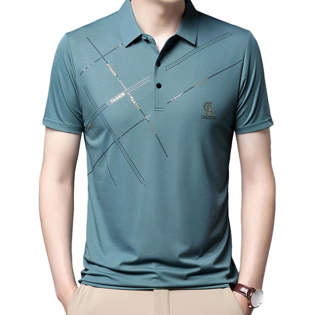 TISHITA T-Shirt Homme Léger de Marche Randonnée Séchage Rapide Graphique 3TG Bleu