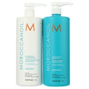 Moroccanoil Smoothing Shampoo 33.8 oz & Smoothing Conditioner 33.8 oz Combo Pack