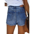 thumbnail image 4 of ONLYSHE Casual Shorts for Women Denim High Waist Shorts with Pockets Blue Large, 4 of 5