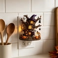 thumbnail image 5 of DAMAI Tree House Plug in Night Light,Halloween 2D Hand‑Painted Spooky Ghost Pumpkin Witch Decor Resin Lamp,Wall Plug Nightlight For Hallway Bedroom Entryway Console Shelf Decor, 5 of 6