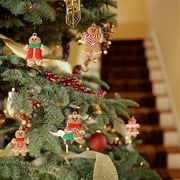 BEEPRINCESS Christmas Ornaments,12-Piece Gingerbread Man Ornaments for Christmas Tree Decorations, 3 inch