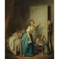 thumbnail image 2 of Louis Léopold Boilly 12x14 Gold Ornate Wood Frame and Double Matted Museum Art Print Titled - The Indiscreet (1795), 2 of 4