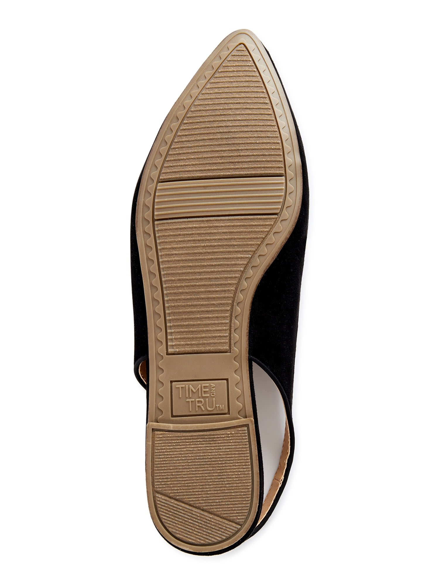 Time and Tru Women's Slingback Flats, Wide Width Available