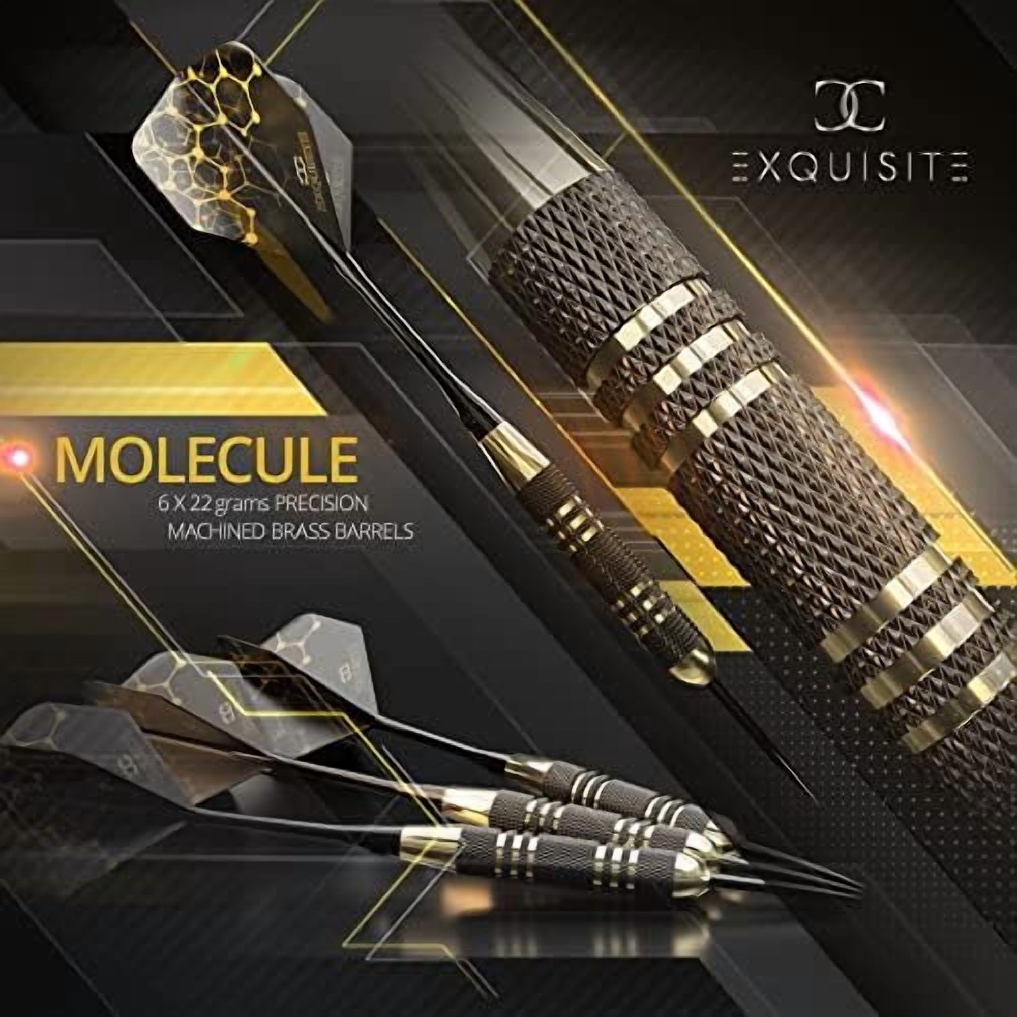 YNGLLC Premium Steel Tip Darts Set - Professional Darts, Brass Barrels, Metal Tip Darts, Extra Flights, (12) Aluminum Shafts 35/48, O-Rings, Dart Tool, Dart Sharpener, Darts Case