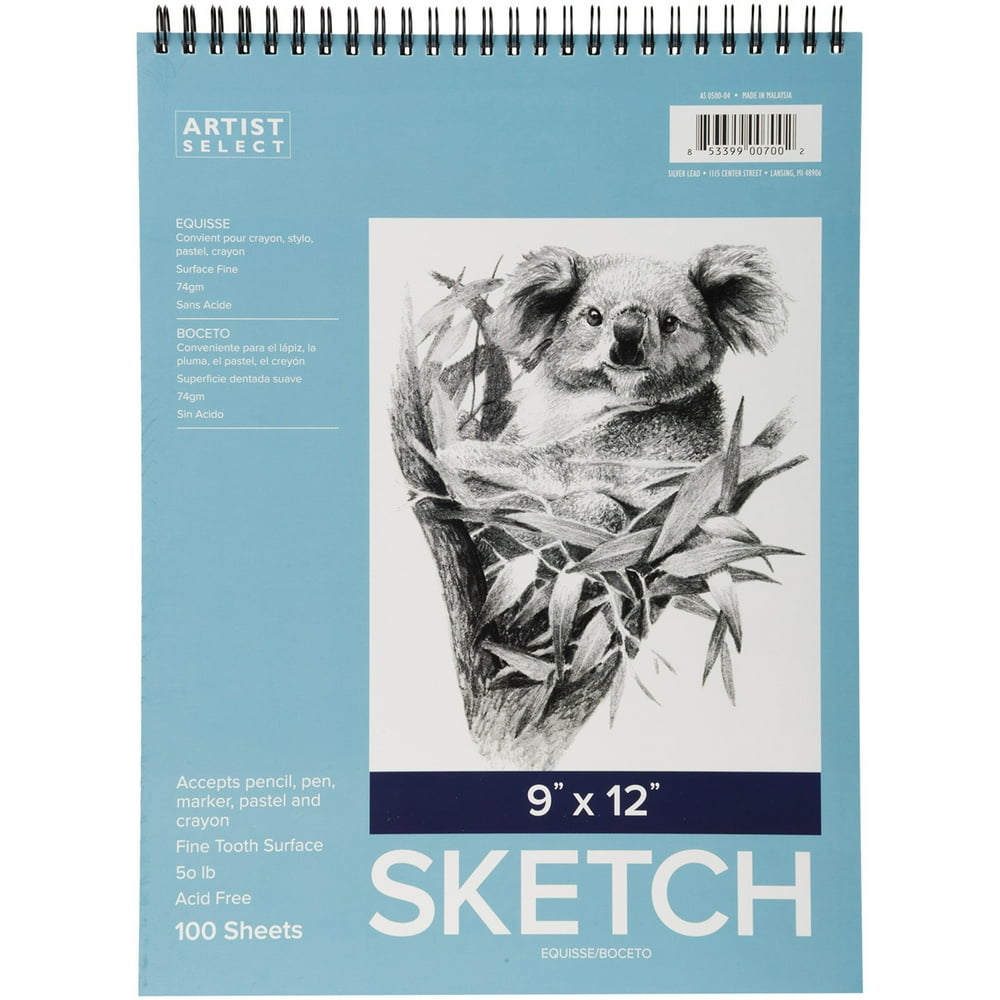 Pro Art Sketch Pad 9"X12"Wirebound 100 Sheets