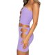 thumbnail image 4 of VISgogo Conjunto de Traje Femenino de 2 Piezas, Chaleco Corto Ahuecado Sin Tirantes de Color Sólido + Paquete de Falda de Cadera para Verano, S/M/L/XL VISgogo  moda, 4 of 9