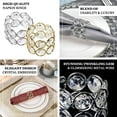 thumbnail image 2 of Efavormart 4PCS Bling Glass Crystal Gem Napkin Rings - Gold, 2 of 8