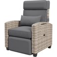 thumbnail image 1 of Qinaqin Outdoor cm de Anchoicker Recliner Patio Chair – 150° Ajustable Backrest Air Pump Footrest, 1 of 7