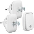 thumbnail image 1 of Wireless Doorbell, Battery Free Doorbell Required Wireless Door Chime With 2 Receivers, 150m Range Waterproof Push Button With 38 Chimes, 4 Level Volu, 1 of 5