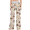 thumbnail image 4 of FREEAMG Womens Autumn Funny Hedgehogs Mushrooms Soft High-waist Lounge Pajama Sleepwear Pants, 4 of 6