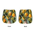 thumbnail image 3 of Gukieu Retro Warm Lemon Flower Print Women's Sports Shorts with Drawstring Elastic Waistband for Running, Yoga, Fitness-Small, 3 of 7