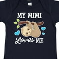 thumbnail image 4 of Inktastic My Mimi Loves Me with Sloth and Hearts Boys or Girls Baby Bodysuit, 4 of 5