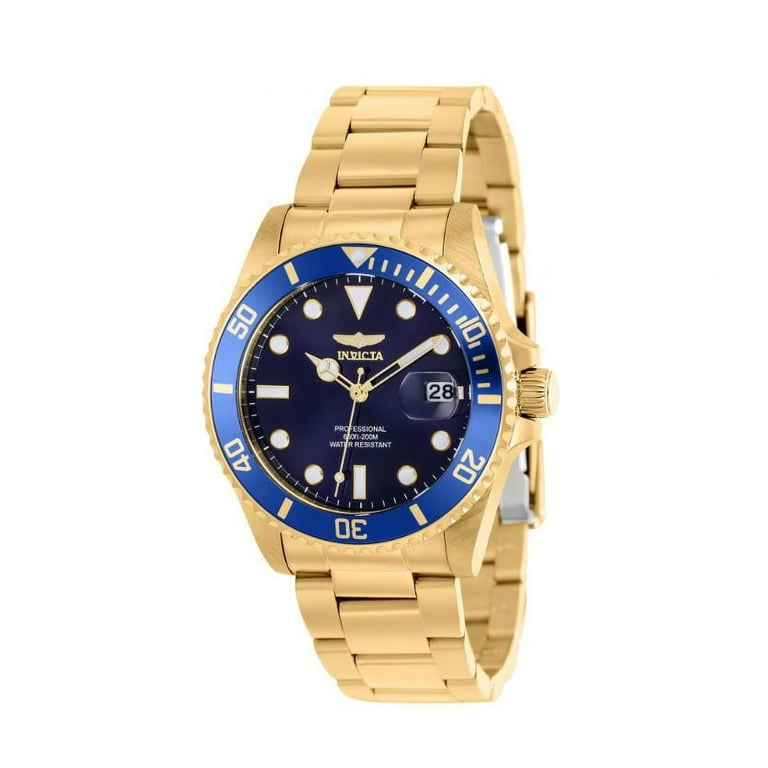 Invicta watch gold blue discount