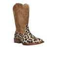 thumbnail image 2 of Roper Girls Glitter Leopard Square Toe Cowboy Mid Calf Boots, 2 of 5
