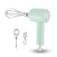 thumbnail image 3 of Advancent Batidor de huevos eléctrico, mezclador de alimentos portátil inalámbrico USB, 3 velocidades, batidora de para hornear en la cocina, Herramientas y accesorios para hornear Verde Advancent HA008355-01B, 3 of 6