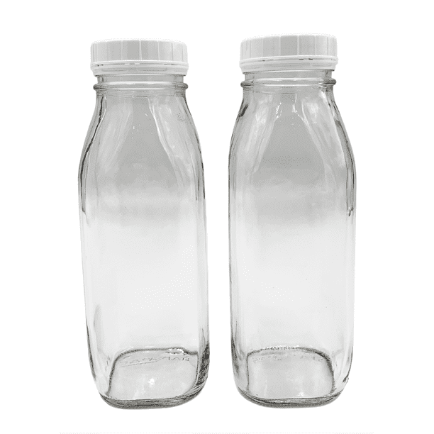 16 Oz Glass Water Bottle Virtually Unbreakable with Thick Sides and