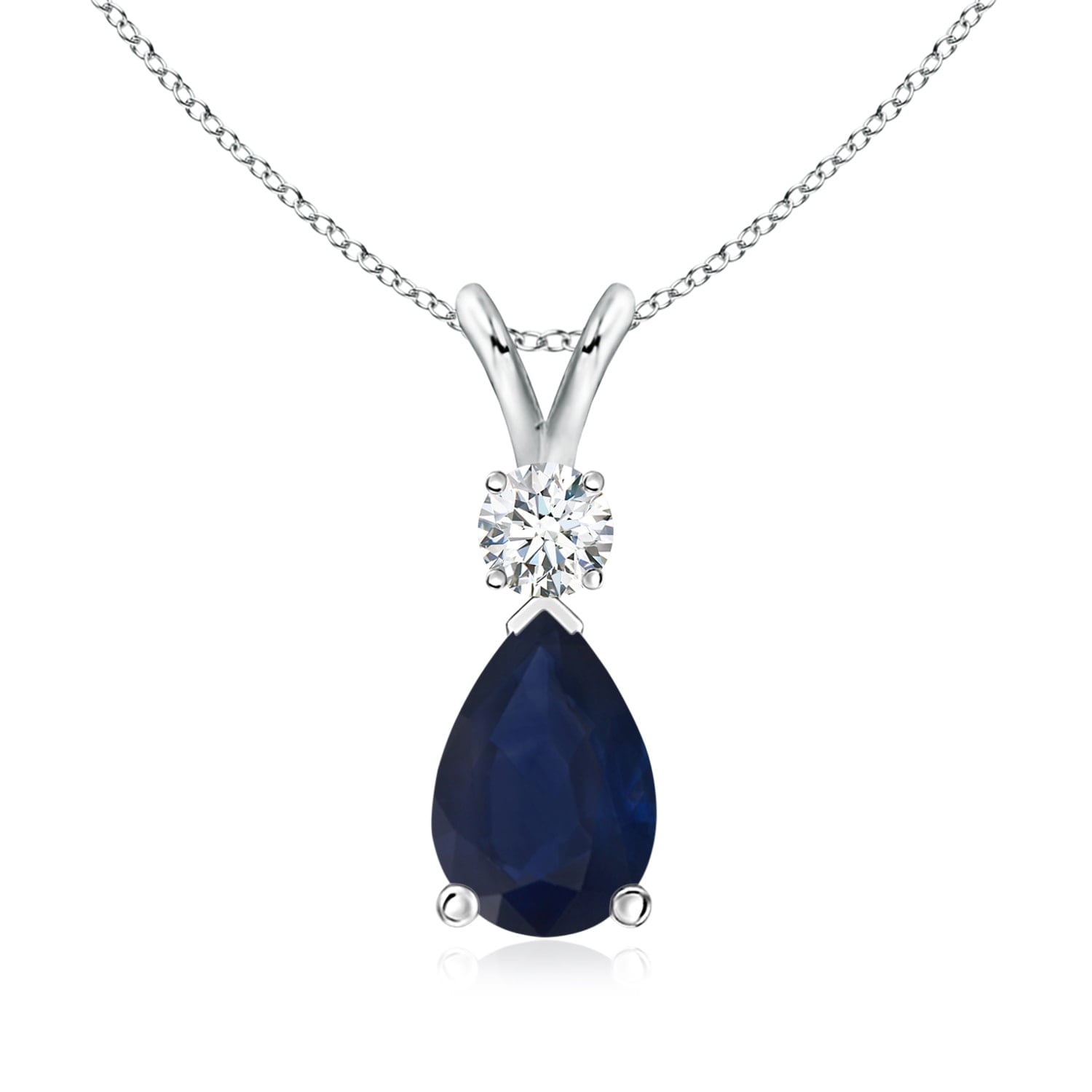 Wishrocks 14K White Gold Over Sterling Silver Charm and Cursive Love Pendant Necklace