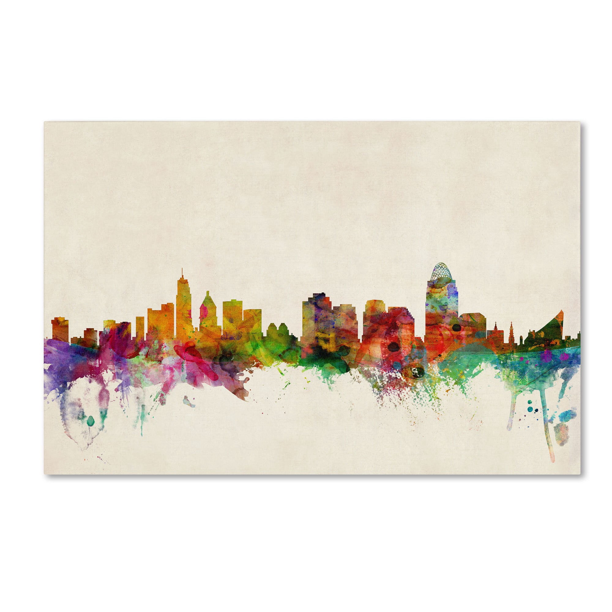 Trademark Fine Art "Cincinnati, Ohio" Canvas Art by Michael Tompsett